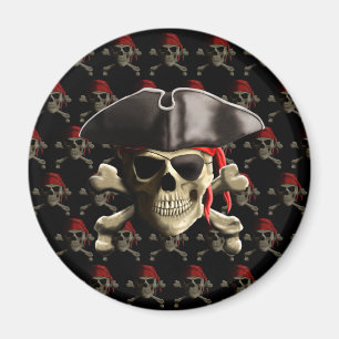 Imã Crânio De Pirata E Chapéu