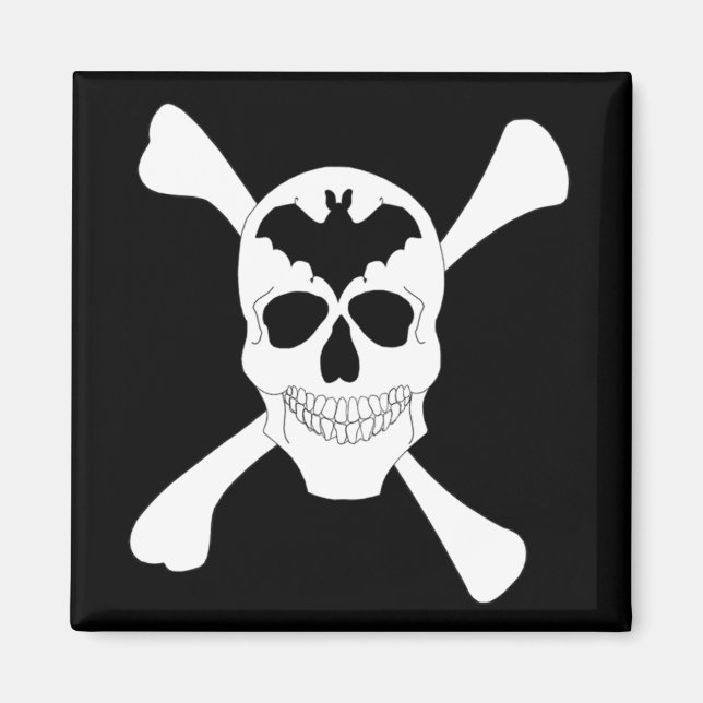 Imã Crânio E Crossbones (Frente)