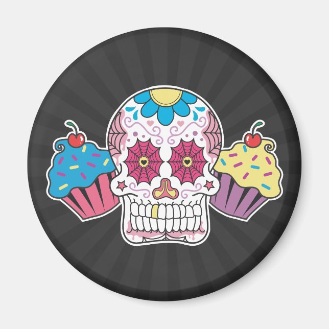 Imã Crânio e Cupcakes (Frente)