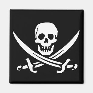 Imã Crânio e espadas do pirata