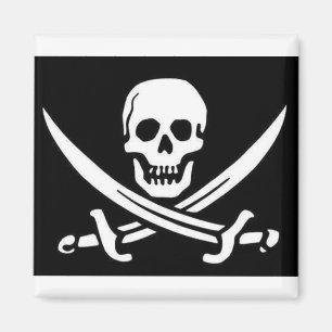 Imã Crânio e espadas do pirata