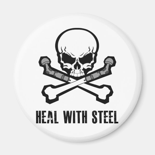 Imã Crânio e ossos cruzados (Frente)