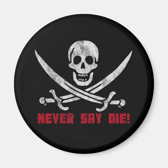 Imã Crânio e ossos cruzados (Frente)