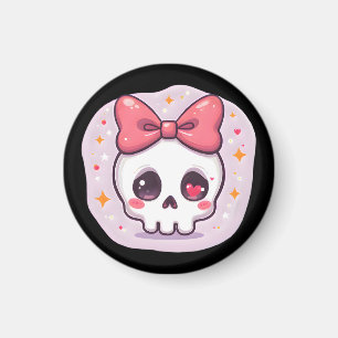 Imã Cranio Pastel Goth com Laço