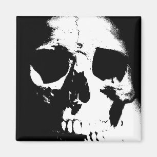 Imã Crânio preto & branco