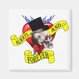 Imã Crânio romeno e Dias de os namorados adoram tatuag