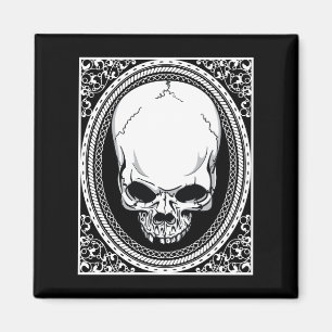 Imã Crânio ~ Skeleton Skulls Preto Gótico
