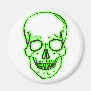 Imã crânio verde caveira green skull