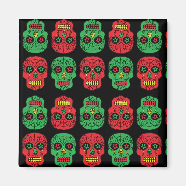 Imã Crânios de Açúcar do Xmas (Frente)