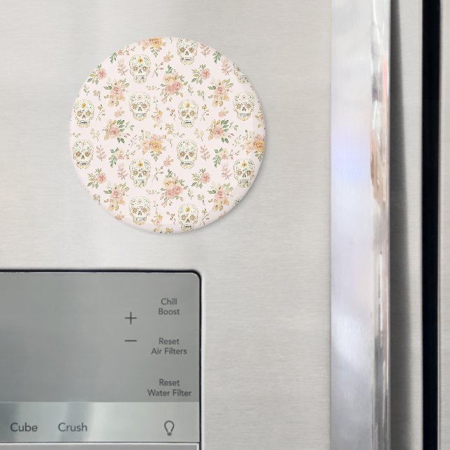 Imã Crânios de Açúcar Flores de Pêssego (In Situ (Fridge))