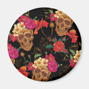 Imã crânios florais