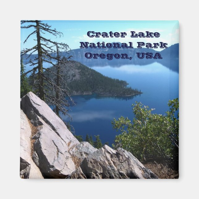 Imã Crater Lake National Park Oregon USA Viagem Magnet (Frente)