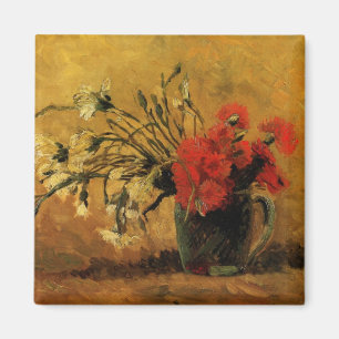 Imã Cravo Vermelho e Branco por Vincent van Gogh