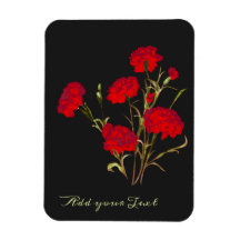 Cravo Vermelho Floral Elegante Personalizável