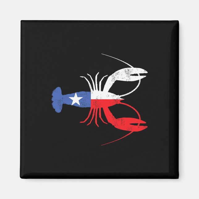 Imã Crawfish Texas Crawaddy Southern Comida Mardi Gras (Frente)