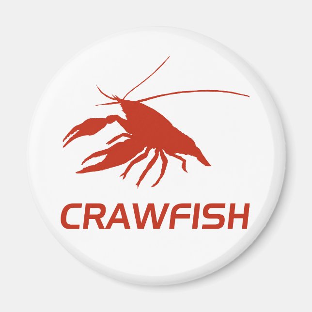 Imã crawfish's　silhouette (Red) (Frente)