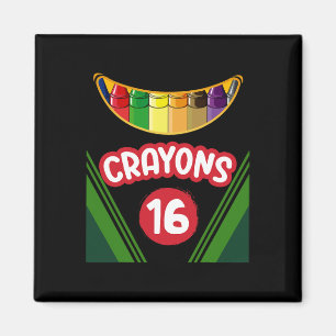 Imã Crayon Box Diversão Professora Estudante Crayon Sq