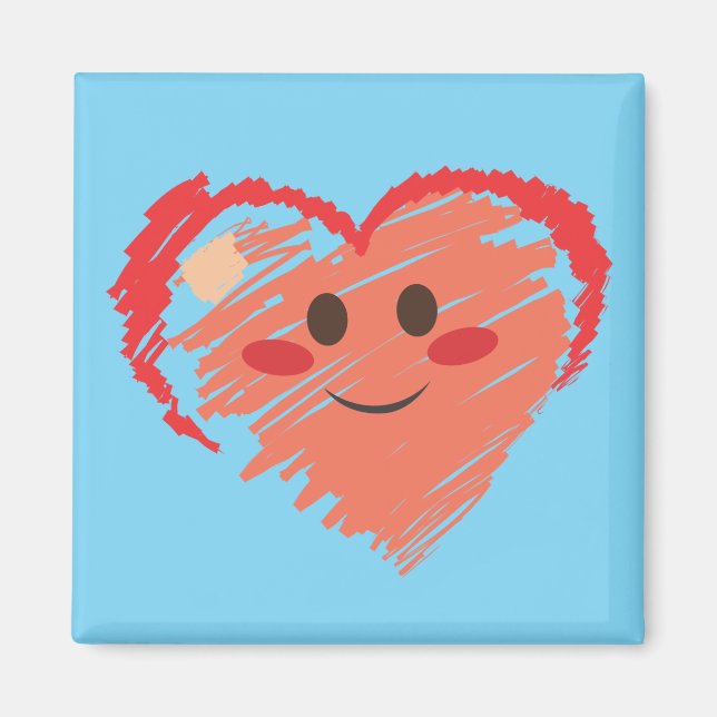 Imã Crayon Heart (Frente)