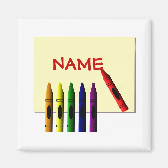 Imã Crayons Color my Name Magnet (Frente)