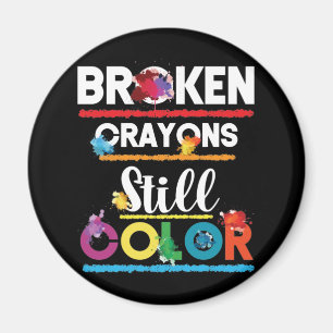 Imã Crayons Partidos Ainda Coloridos Saúde Mental