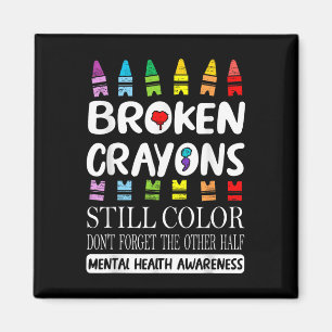 Imã Crayons Partidos Ainda Coloridos Saúde Mental S Aw