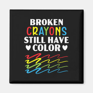Imã Crayons Partidos Ainda Têm Saúde Mental Colorido E