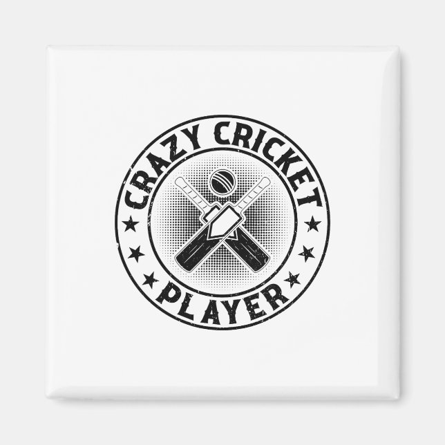 Imã Crazy Cricket Player - Cricketing Cricket Player 1 (Frente)
