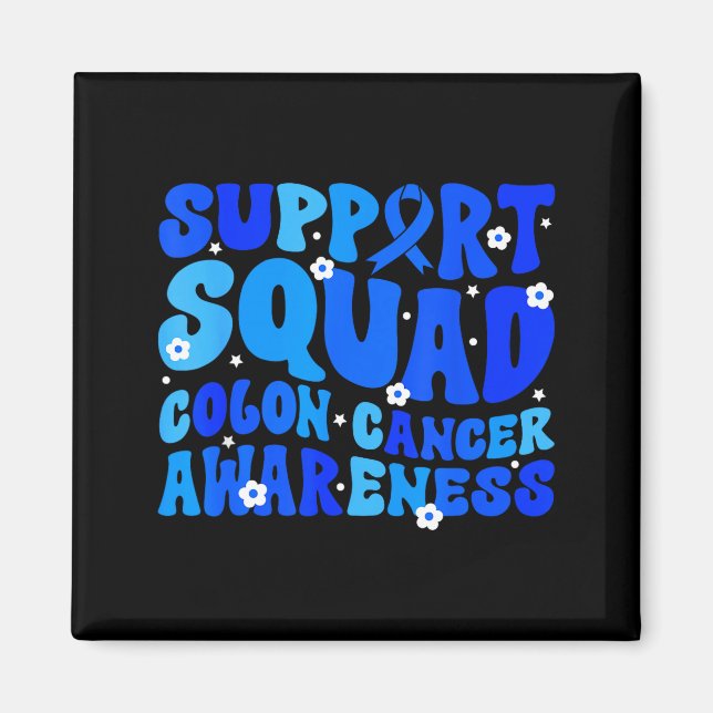 Imã Crc colon cancer awareness support squad blue (Frente)