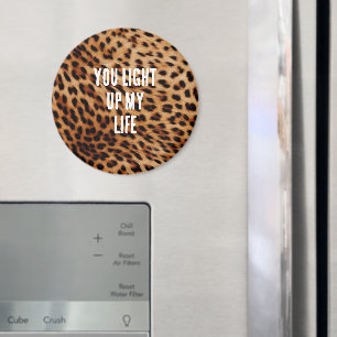 Imã Cream Brown Leopardo Print