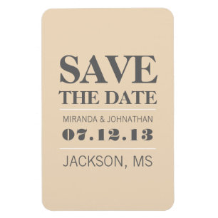 Ímã Cream Imã salve a data de Elegância Moderna