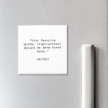 Imã Create Your Own Quote<br><div class="desc">Create your own custom quote magnet. Features minimalist typewriter typography.</div>