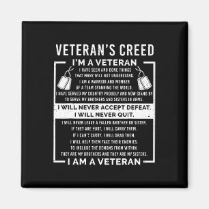 Imã Credo de Veterano Patriota Guerra EUA Juramento Vo