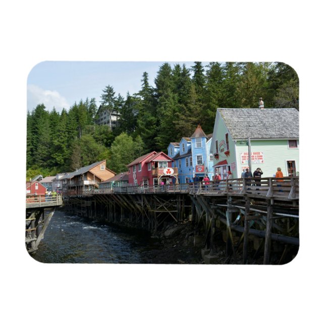 Ímã Creek Street em Ketchikan (Horizontal)