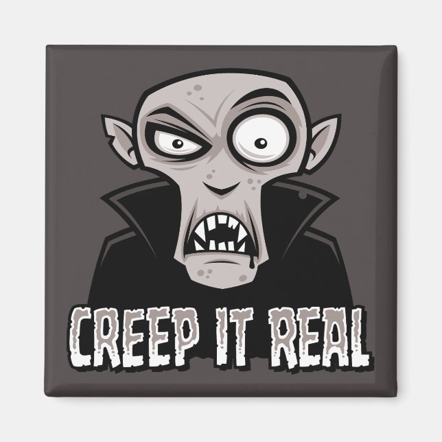 Imã Creep It Real Classic Horror Vampire Design (Frente)