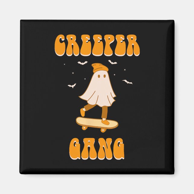 Imã Creeper Gang Fantasma Skateboard Funny Halloween S (Frente)