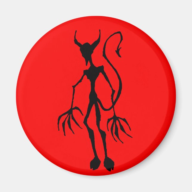 Imã Creepy Devil Stick Figure (Frente)