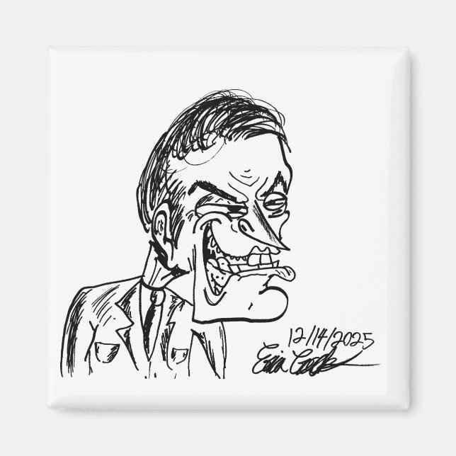 Imã creepy villain cartoon (Frente)