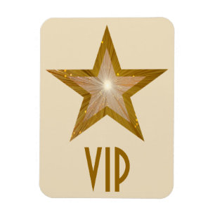 Ímã "Creme flexível Dourado do ímã" da estrela "VIP
