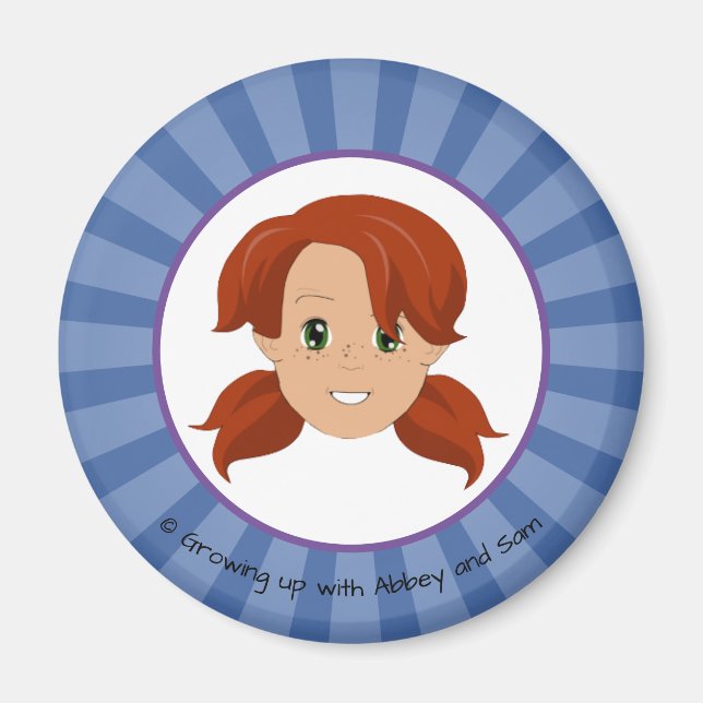 Imã Crescendo com Abbey e Sam Blue Magnet (Abbey) (Frente)