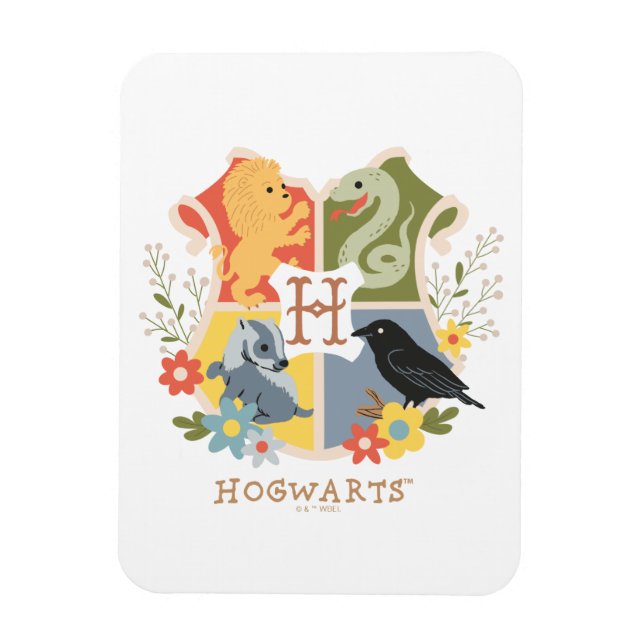 Ímã Crest HOGWARTS™ Magical Blooms (Vertical)