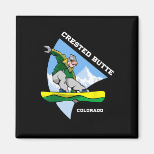 Imã Crested Butte Mountain Colorado Snowboard Snowb
