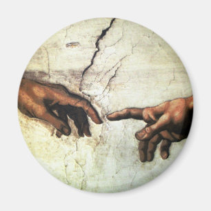 Imã Criação de Adam - mãos Michelangelo 1475 - 1564