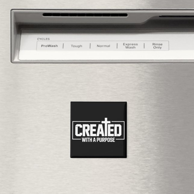 Imã Criado Com Um Propósito Bíblia Cristã Abençoada  (In Situ (Dishwasher))