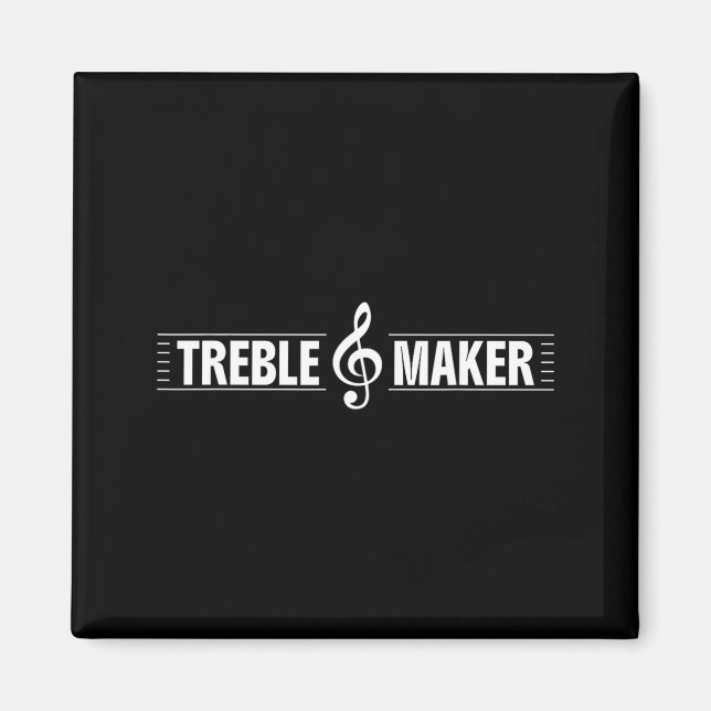 Imã Criador de Treble Piada de clave de sol engraçada  (Frente)