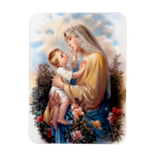 Ímã Criança abençoada Jesus da Virgem Maria e da
