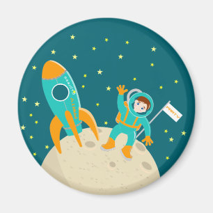 Imã Criança astronauta na festa de aniversário da lua