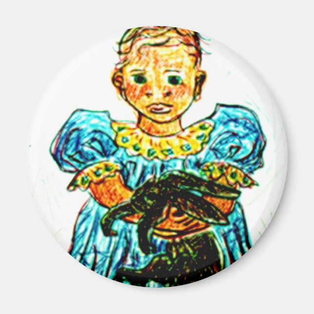 Imã Criança com coelho (Frente)