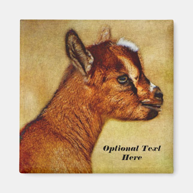 Imã Criança de Cabra Leiteira Nigeriana Personalizada (Frente)