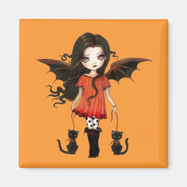 Imã Criança do Halloween - Magnet de Vampiro Bonito (Frente)