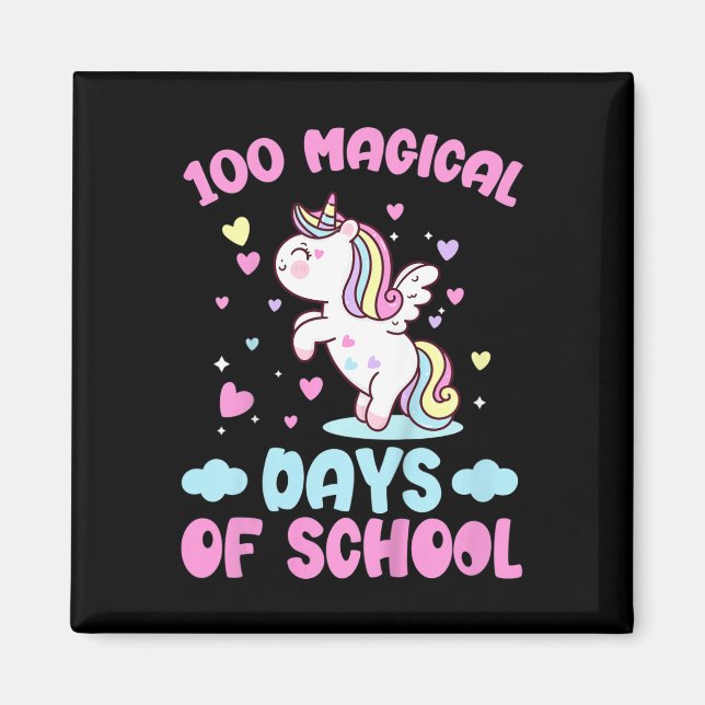 Imã Crianças 100 Dias Mágicos De Meninas Escolares 100 (Frente)